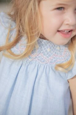 Robe - Bleu Ciel Broderies -Mode Enfantine TY30081 46 3