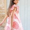 Robe - Rose Pâle Fleurie Volants -Mode Enfantine TY30082 33 4
