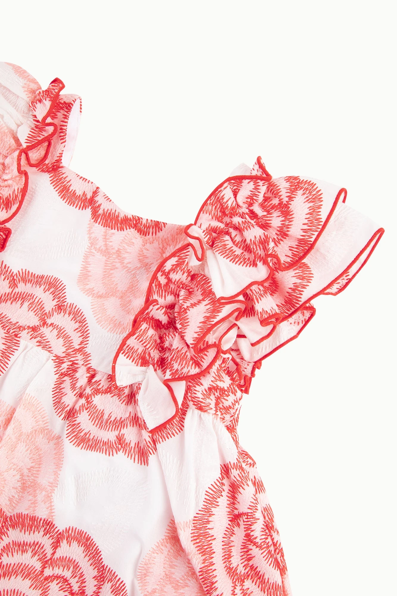 Robe - Rose Pâle Fleurie Volants 8 Robe - Rose Pâle Fleurie Volants – Image 6