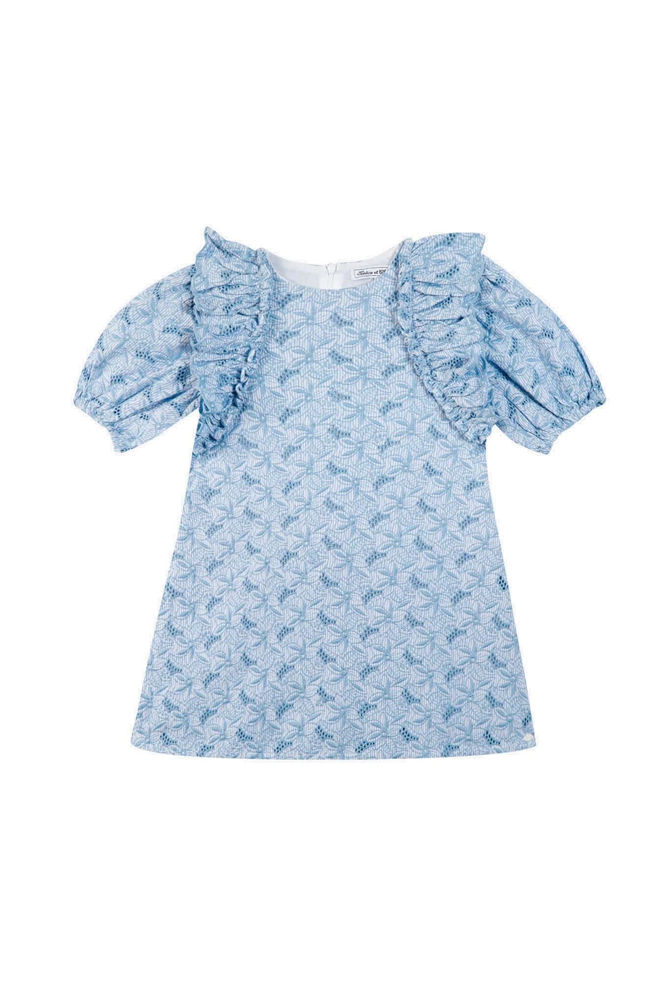 Robe - Bleu Broderies Anglaises 6 Robe - Bleu Broderies Anglaises – Image 4