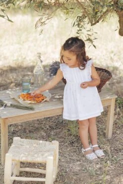 Robe - Blanc Broderies Jour échelle