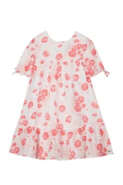 Robe - Blanc Fleurs Coton -Mode Enfantine TY30202 01 1 packshot