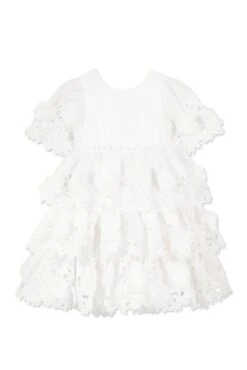 Robe - Blanc Broderies Relief -Mode Enfantine TY30292 01 1 packshot