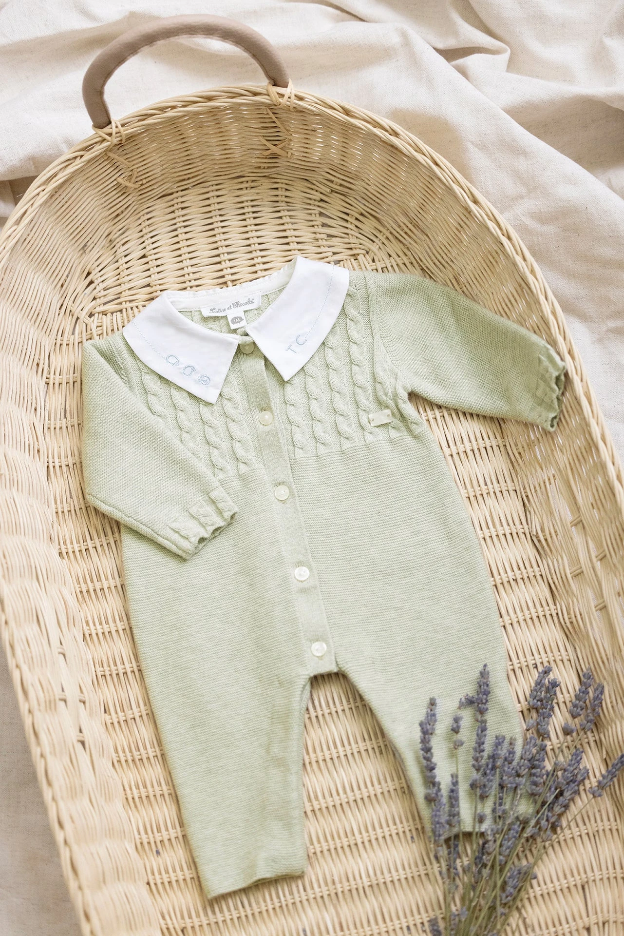 Combinaison Longue - Vert Tilleul Point Mousse 3 Combinaison Longue - Vert Tilleul Point Mousse