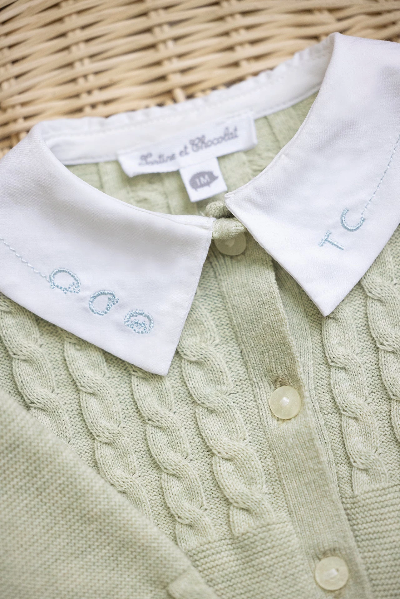 Combinaison Longue - Vert Tilleul Point Mousse 5 Combinaison Longue - Vert Tilleul Point Mousse – Image 3