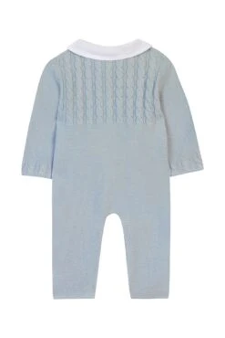 Combinaison Longue - Bleu Grisé Point Mousse -Mode Enfantine TY32000 40 2 packshot