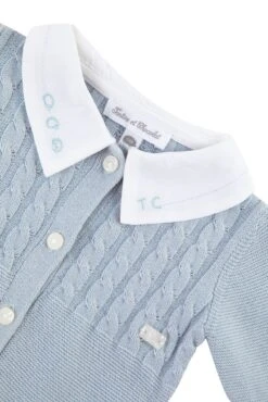 Combinaison Longue - Bleu Grisé Point Mousse -Mode Enfantine TY32000 40 3 packshot