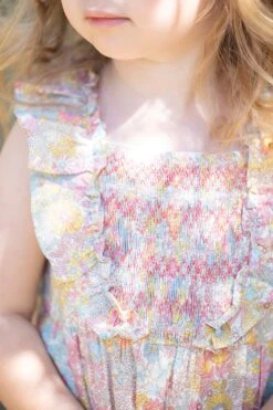 Combinaison Longue - Tissu Liberty Mimosa -Mode Enfantine TY32001 70 2