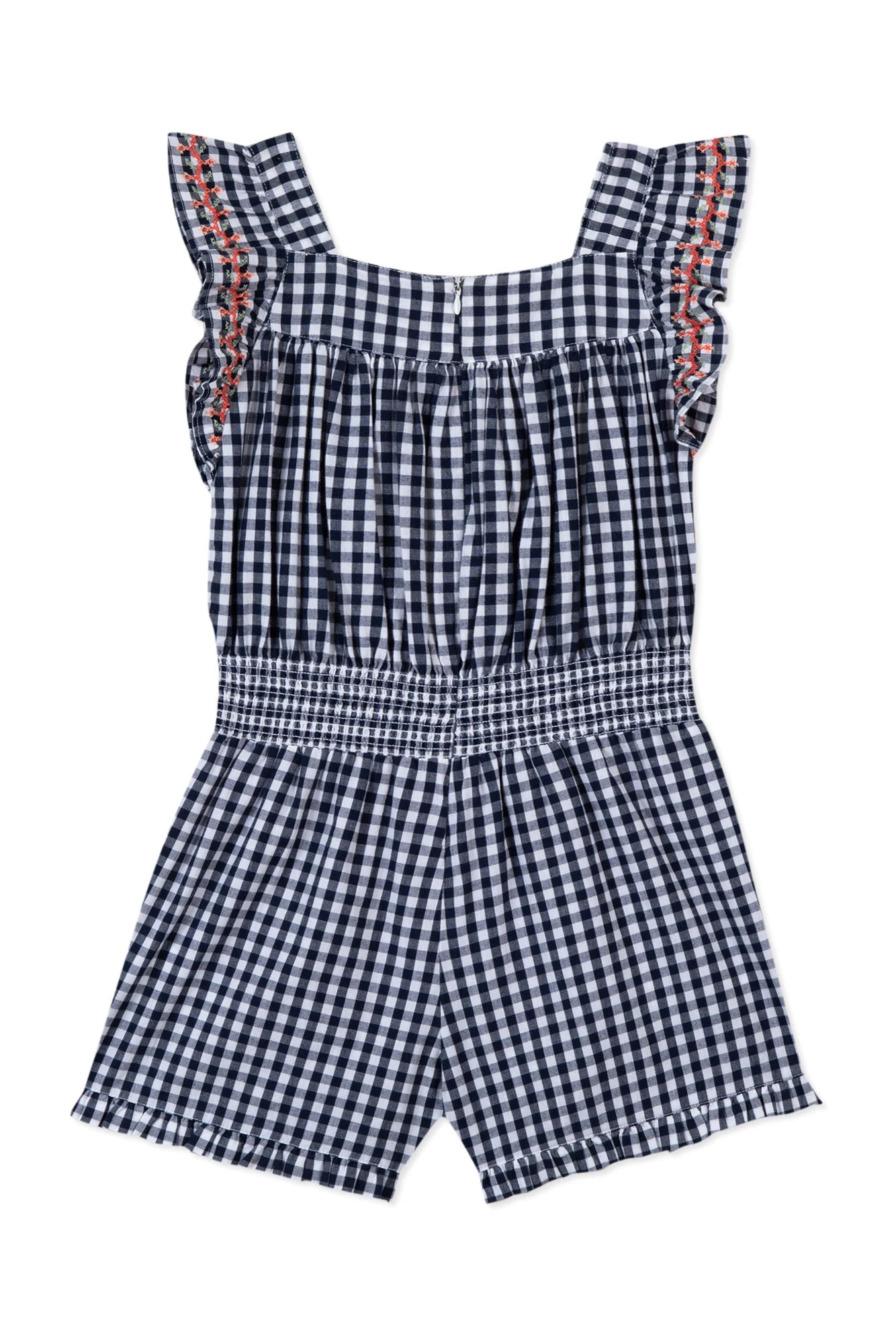 Combinaison Courte - Marine Vichy Broderies 7 Combinaison Courte - Marine Vichy Broderies – Image 5