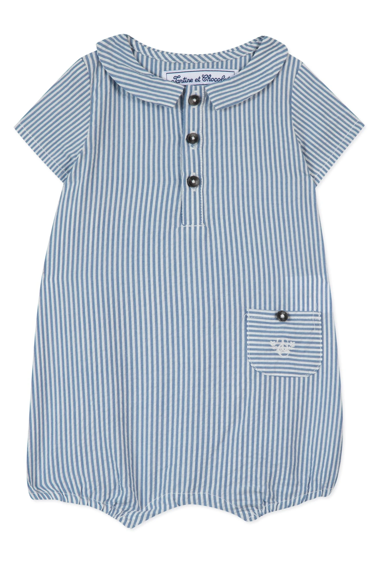 Combinaison Courte - Azur Rayures 6 Combinaison Courte - Azur Rayures – Image 4