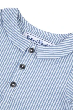 Combinaison Courte - Azur Rayures 13 Combinaison Courte - Azur Rayures -Mode Enfantine TY33021 43 3 packshot