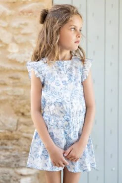 Combinaison Courte - Bleu Tissu Liberty