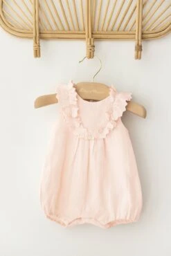 Combinaison Courte - Rose Pâle Lin