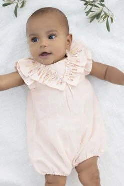 Combinaison Courte - Rose Pâle Champ De Blé