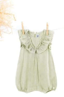 Combinaison Courte - Vert Champ De Blé -Mode Enfantine TY33031 51