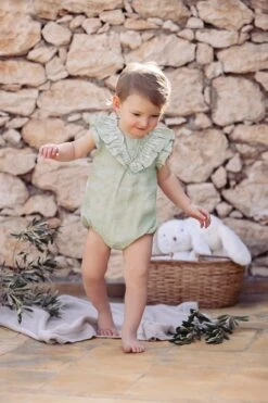 Combinaison Courte - Vert Champ De Blé