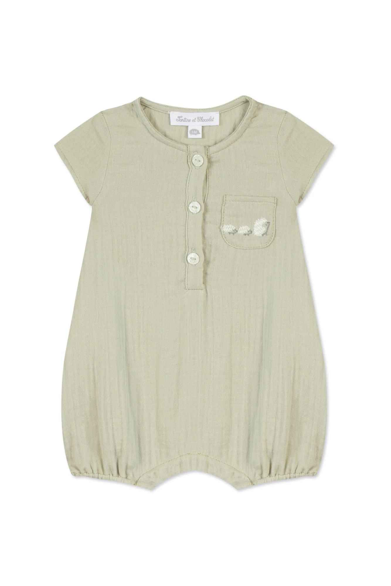 Combinaison Courte - Vert Tilleul Coton 8 Combinaison Courte - Vert Tilleul Coton – Image 6