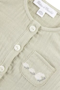 Combinaison Courte - Vert Tilleul Coton 17 Combinaison Courte - Vert Tilleul Coton -Mode Enfantine TY33050 50 3 packshot