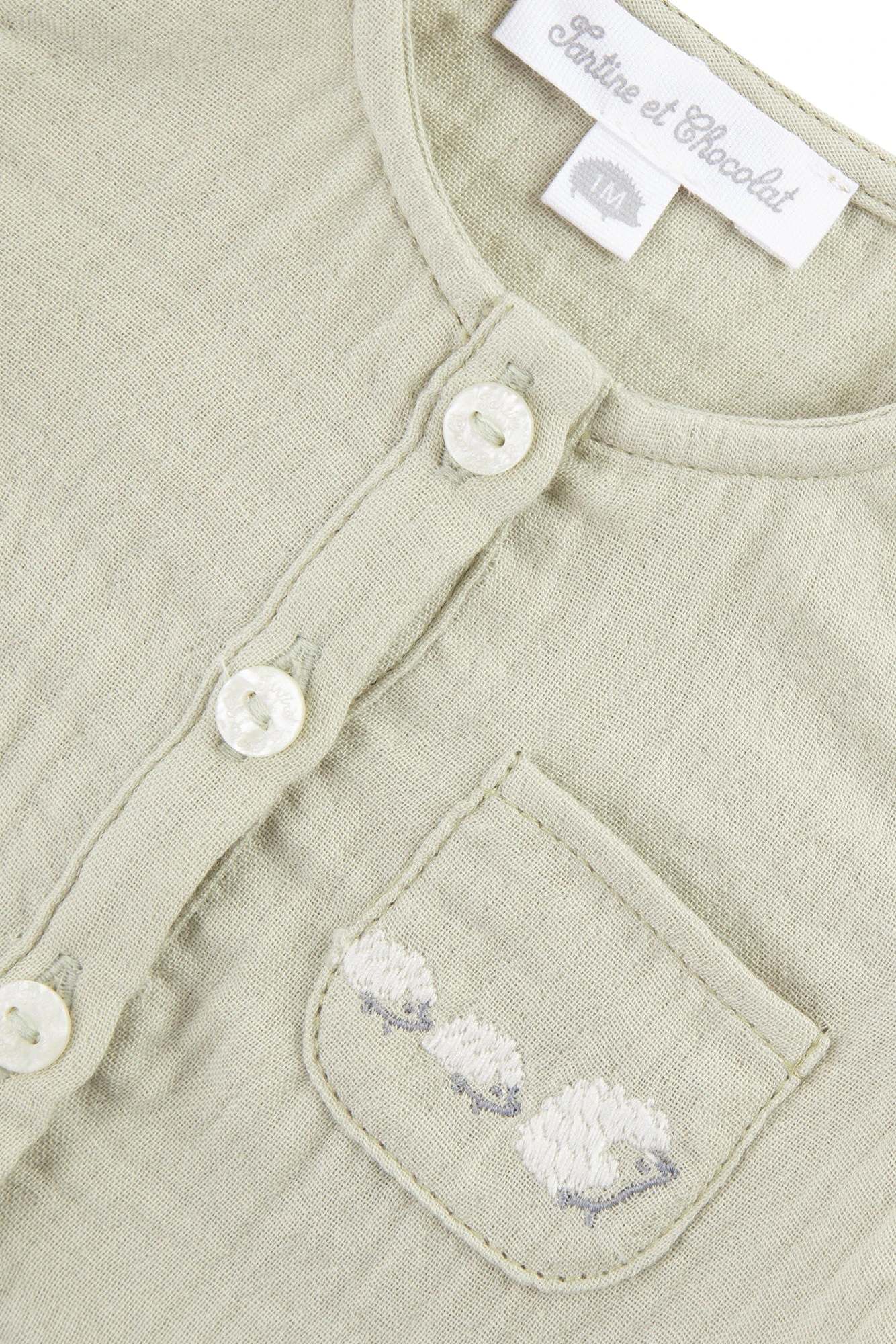 Combinaison Courte - Vert Tilleul Coton 10 Combinaison Courte - Vert Tilleul Coton – Image 8