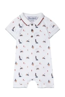 Combinaison Courte - Blanc Illustrations Désert -Mode Enfantine TY33071 01 1 packshot