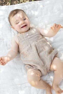 Combinaison Courte - Beige Sans Manches