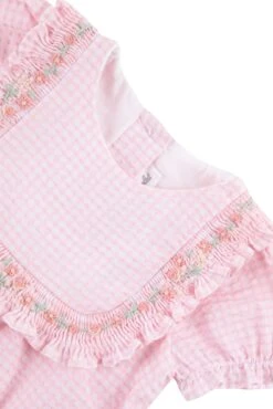 Combinaison Courte - Rose Pâle Broderies -Mode Enfantine TY33130 31 3 packshot