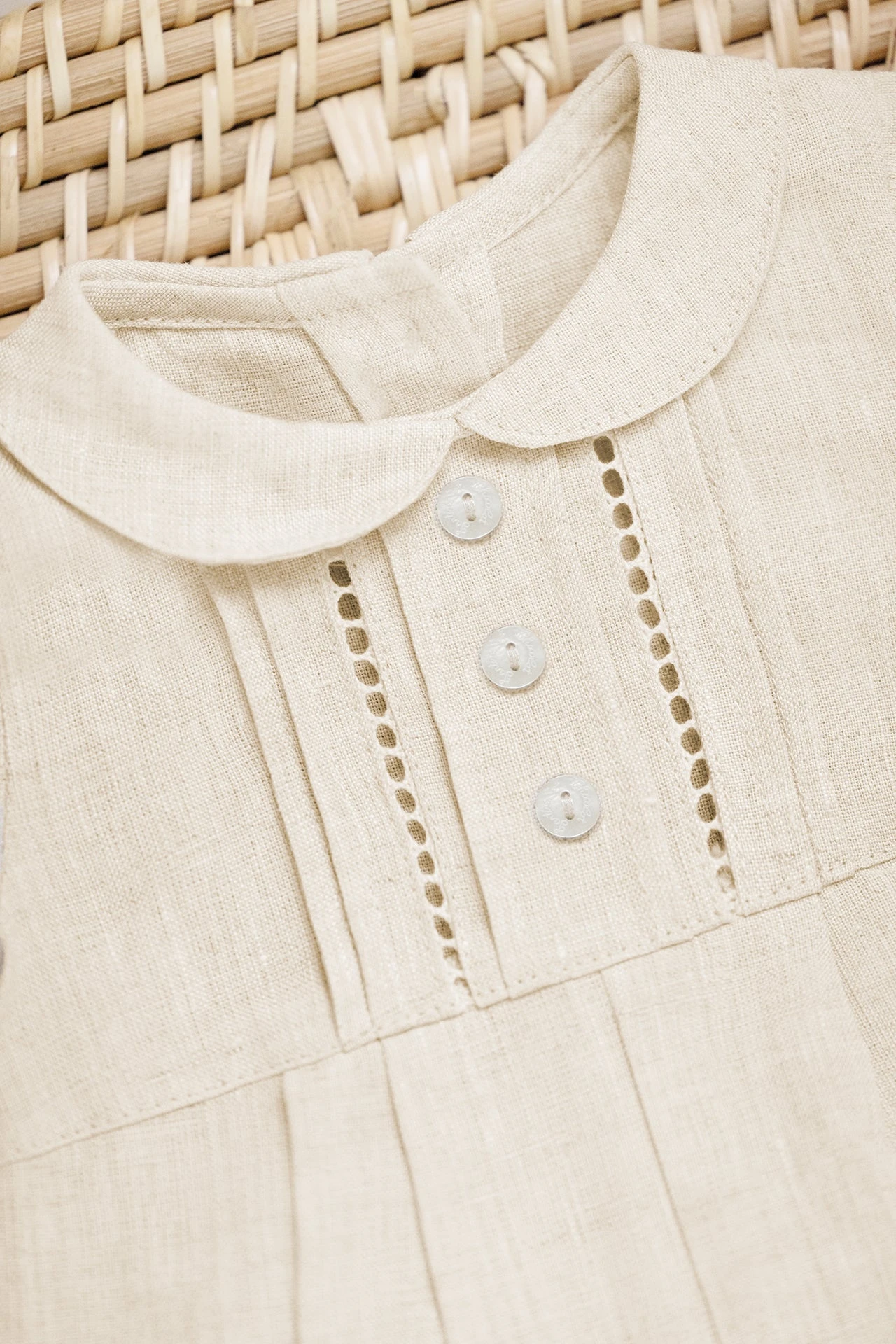 Combinaison Courte - Beige Col Plastron 4 Combinaison Courte - Beige Col Plastron – Image 2