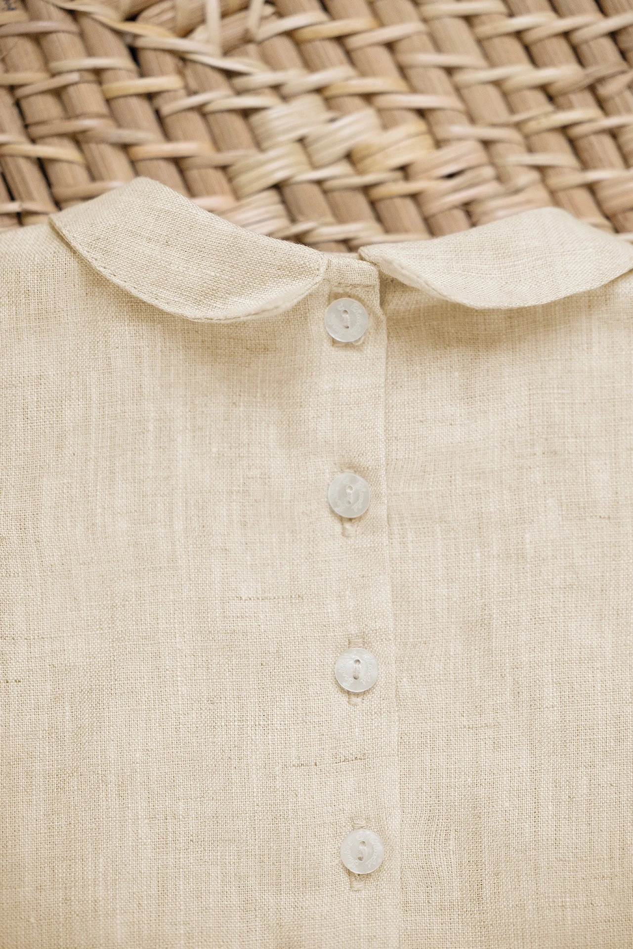 Combinaison Courte - Beige Col Plastron 5 Combinaison Courte - Beige Col Plastron – Image 3