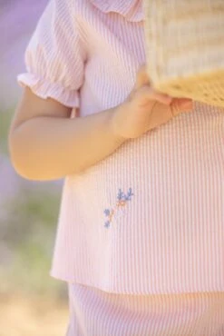 Ensemble Court - Pêche Seersucker -Mode Enfantine TY37001 75 4