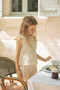 Ensemble Court - Tissu Liberty Litchi