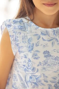 Ensemble Court - Bleu Tissu Liberty -Mode Enfantine TY37002 42 3