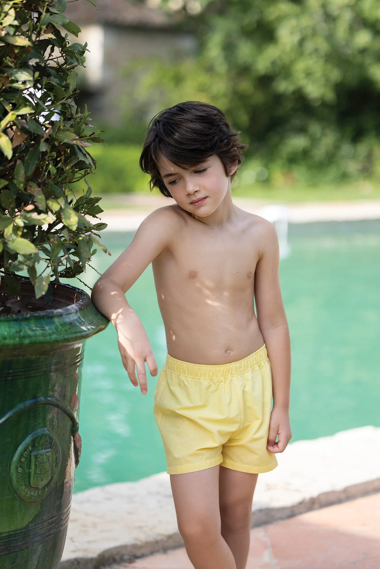 Maillot De Bain - Jaune Vichy 3 Maillot De Bain - Jaune Vichy