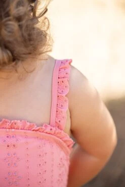 Maillot De Bain - Rose Broderies -Mode Enfantine TY38021 32 1