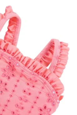 Maillot De Bain - Rose Broderies -Mode Enfantine TY38021 32 3 packshot