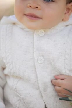 Manteau - Ecru Maille -Mode Enfantine TY44010 13