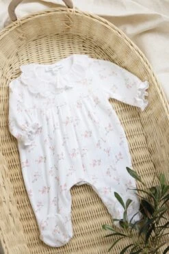 Pyjama - Blanc Imprimé Fleuri