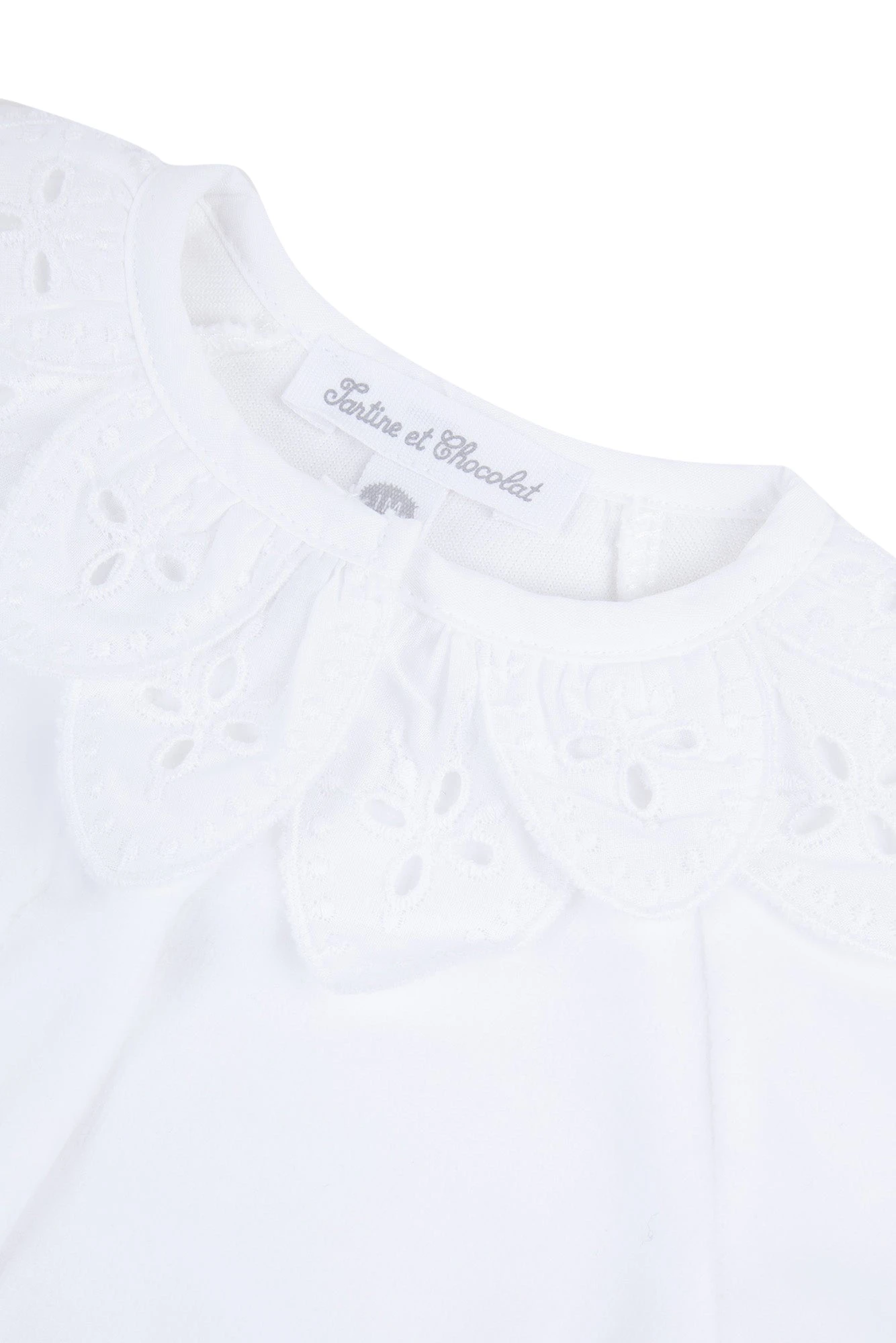 Pyjama - Blanc Velours Collerette Fleur 6 Pyjama - Blanc Velours Collerette Fleur – Image 4