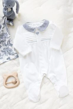 Pyjama - Blanc Col Chambray