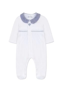 Pyjama - Blanc Col Chambray -Mode Enfantine TY54070 01 1 packshot