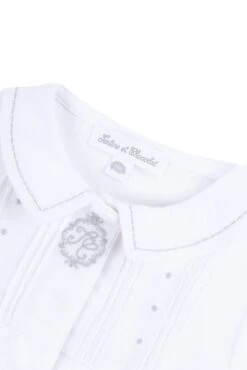 Pyjama - Velours Blanc Col Plastron -Mode Enfantine TY54080 01 3 packshot