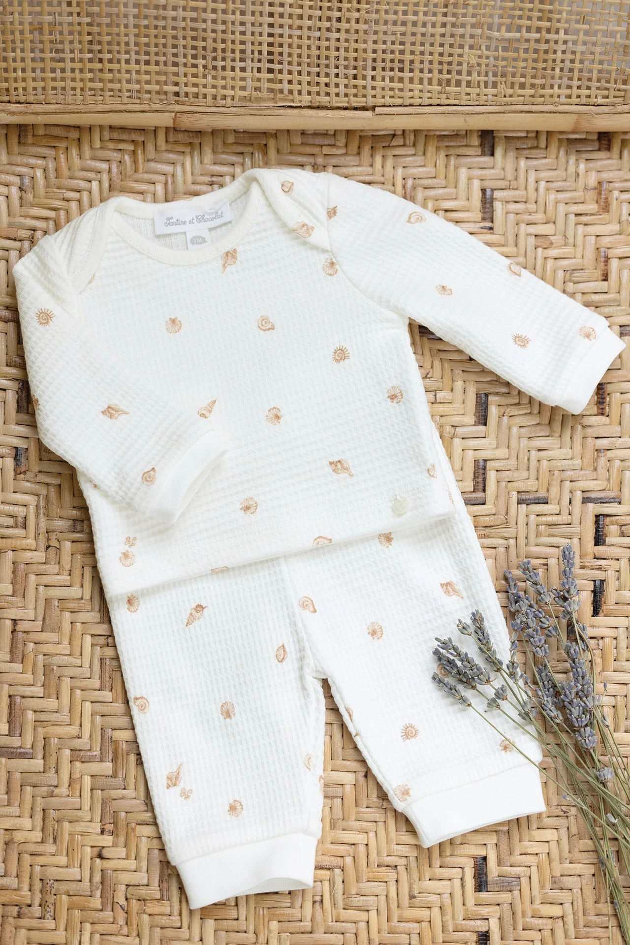 Pyjama - Deux Pièces écru Coquillages 3 Pyjama - Deux Pièces écru Coquillages