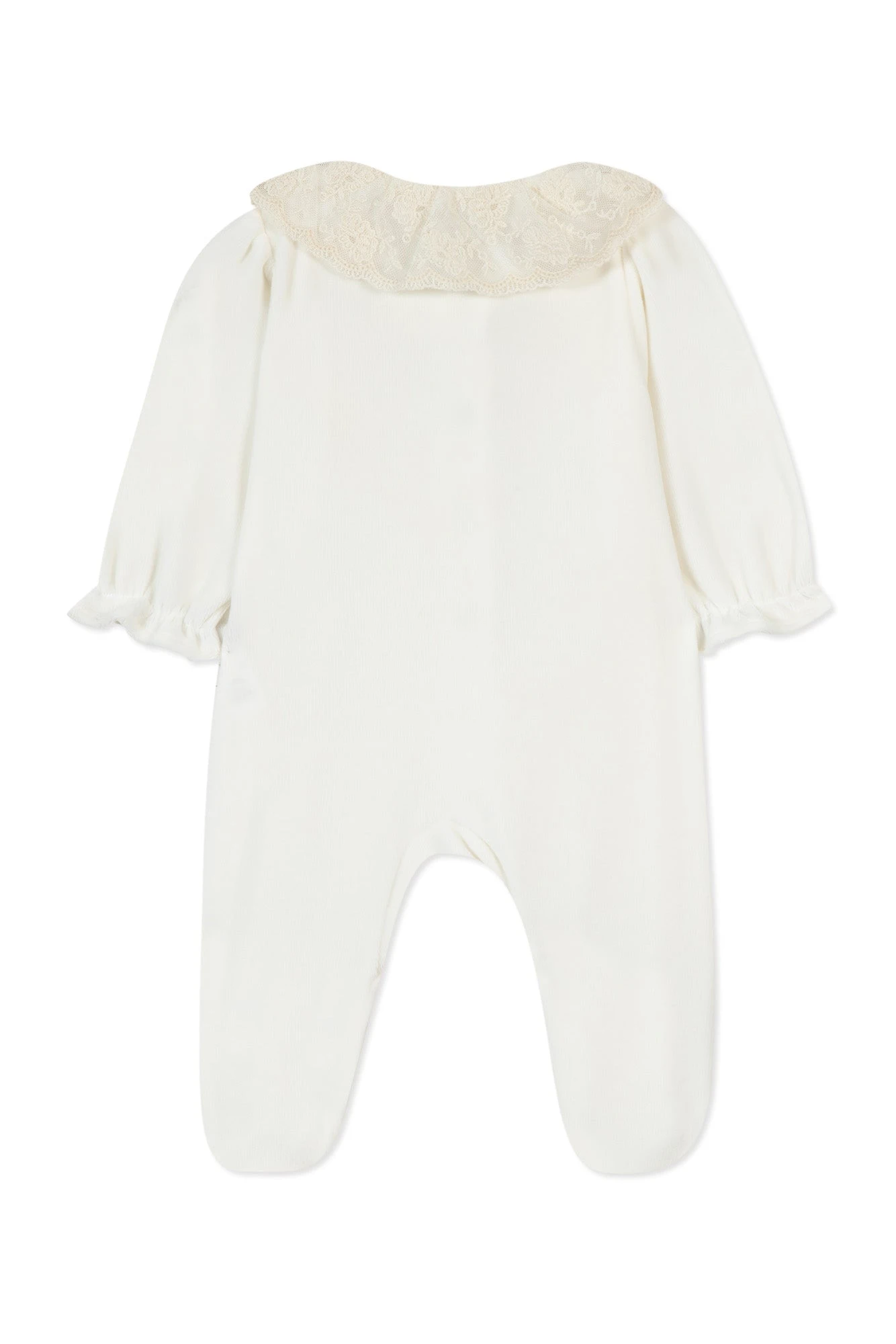 Pyjama - Velours Ecru Col Dentelle 9 Pyjama - Velours Ecru Col Dentelle – Image 7