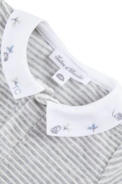 Pyjama - Velours Gris Chiné Rayé -Mode Enfantine TY54160 21 3 packshot