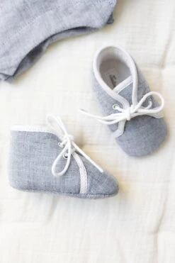 Chaussures - Bleu Grisé Lacets