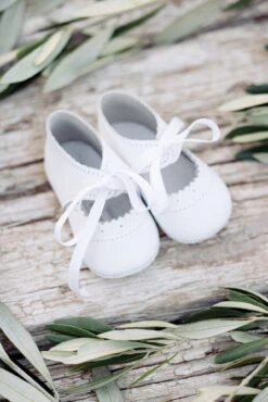 Chaussons Montants - Blanc Cuir