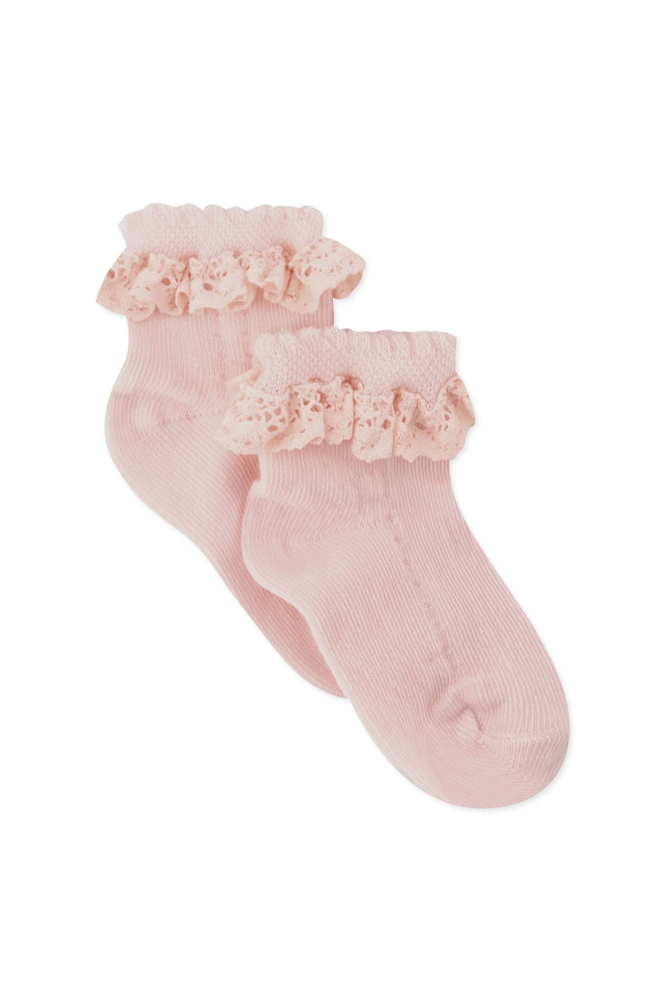 Chaussettes - Rose Pâle Volants 3 Chaussettes - Rose Pâle Volants